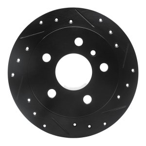 Mercedes-Benz B200 Brake Rotor (1) - Rear Right - R1 Concepts - Drilled & Slotted - Black - `06-`11